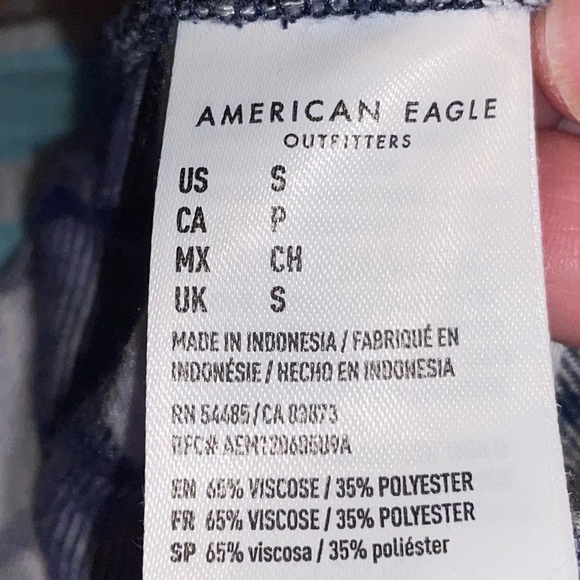 American Eagle Ahhmazingly Soft Flannel Button Down Shirt Small - Picture 8 of 9
